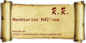 Rechtorisz Rózsa névjegykártya