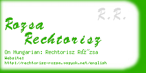 rozsa rechtorisz business card